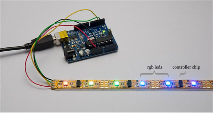LPD8806 strip being controlled