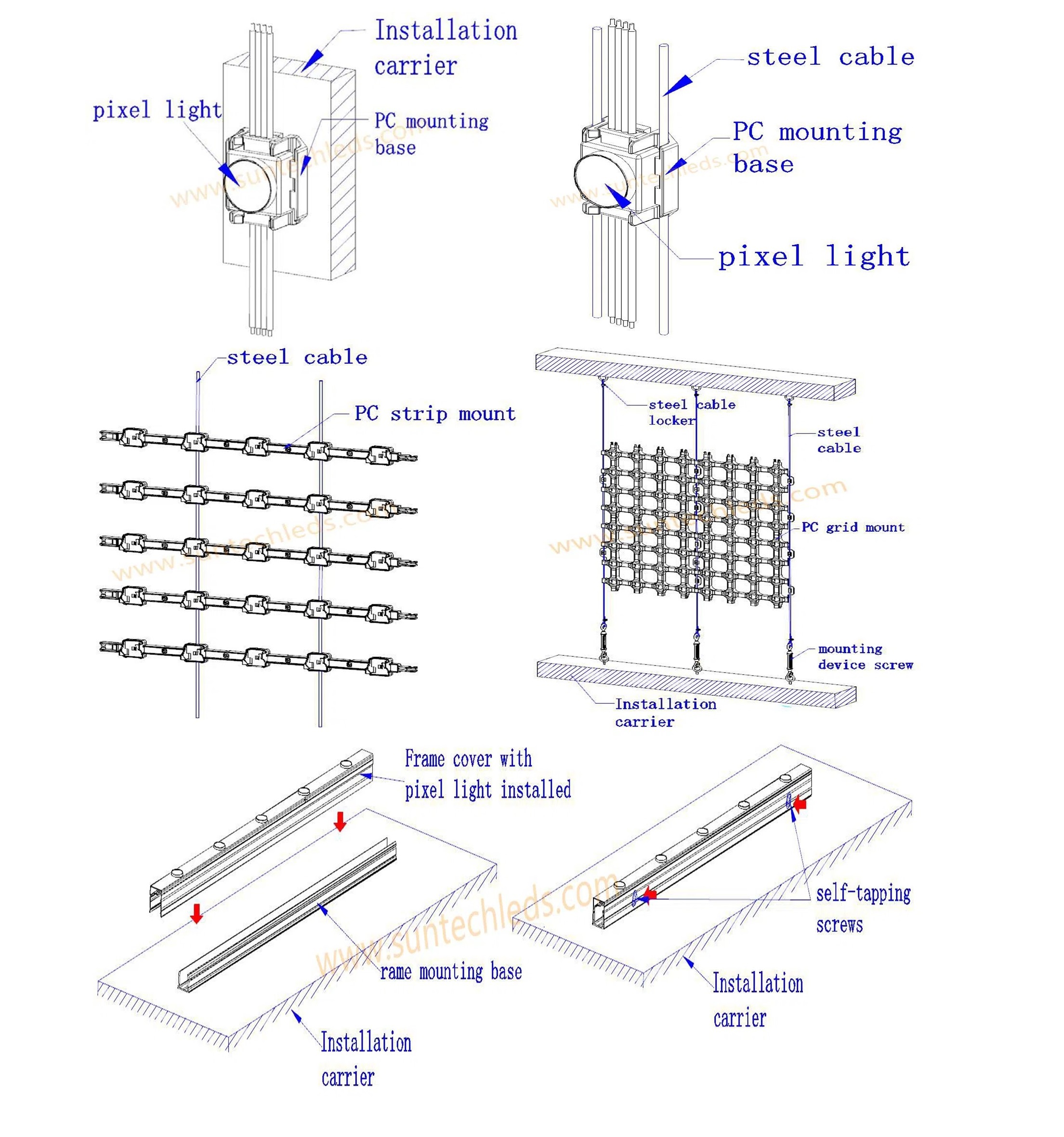 DMX LED Pixel Point Light For Facade Lighting - Buy China ...